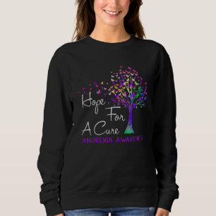 Hope For A Cure Anorexia Awareness Tree Ribbon Sweatshirt