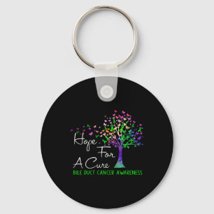 Hope For A Cure Bile Duct Cancer Awareness Tree Ri Key Ring
