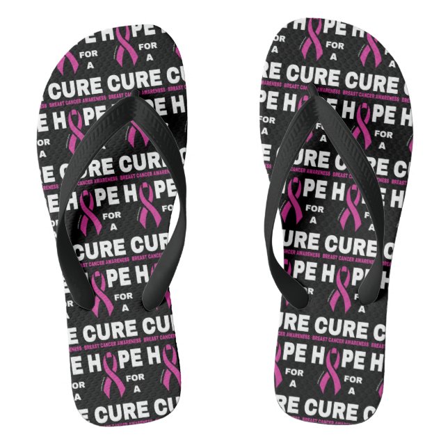 Hope for a Cure...Breast Cancer Thongs (Footbed)