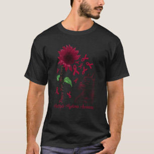 Hope For A Cure Cat & Sunflower Multiple Myeloma A T-Shirt