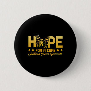 Hope For A Cure Childhood Cancer Awareness Butterf 6 Cm Round Badge