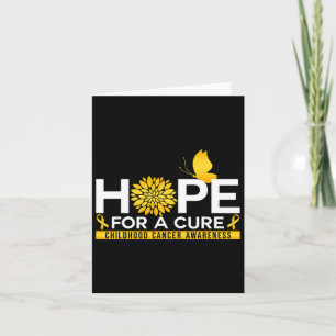 Hope For A Cure Childhood Cancer Awareness Butterf Card