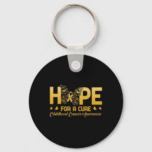 Hope For A Cure Childhood Cancer Awareness Butterf Key Ring