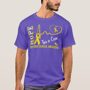 Hope For A Cure Childhood Cancer Awareness T-Shirt