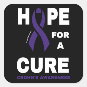 Hope For A Cure...Crohn's Square Sticker