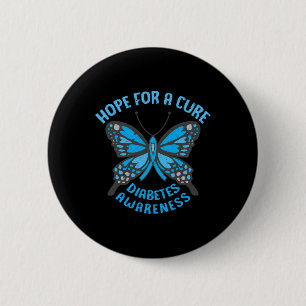 Hope For A Cure Diabetes Awareness Type 1 Diabetes 6 Cm Round Badge