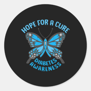 Hope For A Cure Diabetes Awareness Type 1 Diabetes Classic Round Sticker