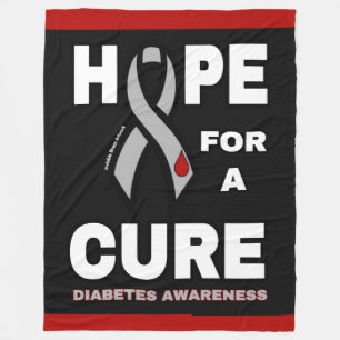 Hope For A Cure...Diabetes Fleece Blanket