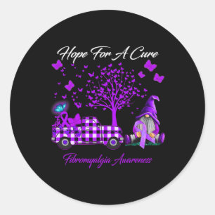 Hope For A Cure Fibromyalgia Awareness Gifts Classic Round Sticker