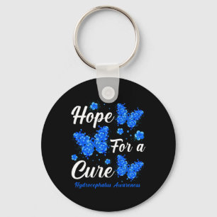 Hope For A Cure Hydrocephalus Awareness Butterfly Key Ring