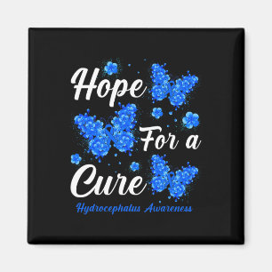 Hope For A Cure Hydrocephalus Awareness Butterfly  Magnet