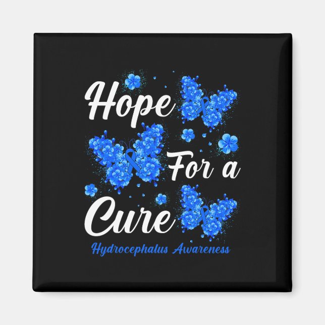 Hope For A Cure Hydrocephalus Awareness Butterfly  Magnet (Front)