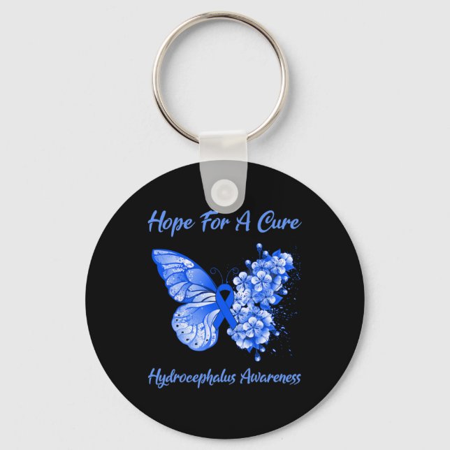 Hope For A Cure Hydrocephalus Awareness  Key Ring (Front)
