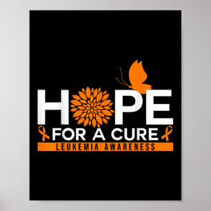 Hope For A Cure Leukaemia Awareness Butterfly _1 Poster