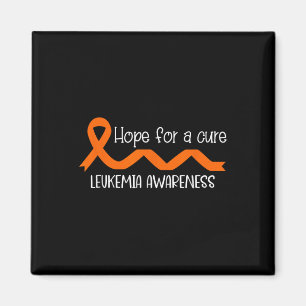 Hope For A Cure - Leukaemia Awareness Month Orange Magnet