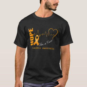 Hope For A Cure Leukemia Awareness Support Leukemi T-Shirt