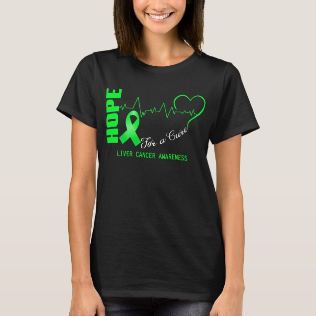 Hope For A Cure Liver Cancer Awareness T-Shirt (Front)