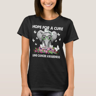 Hope For A Cure Lung Cancer Awareness Elephant But T-Shirt