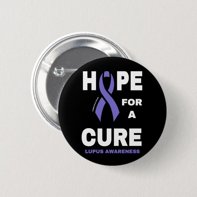 Hope for a Cure...Lupus 6 Cm Round Badge (Front & Back)