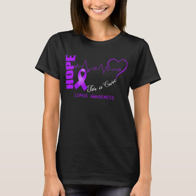 Hope For A Cure Lupus Awareness T-Shirt (Front)
