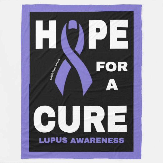 Hope for a Cure...Lupus Fleece Blanket (Front)