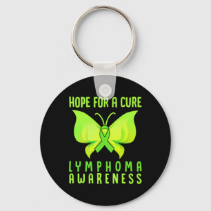 Hope For A Cure Lymphoma Awareness Butterfly Key Ring