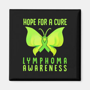 Hope For A Cure Lymphoma Awareness Butterfly Magnet