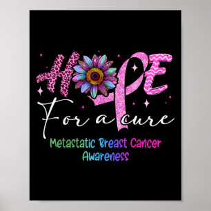 Hope For A Cure Metastatic Breast Cancer Awareness Poster