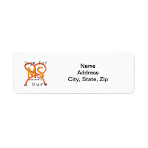 Hope For A Cure - MS Awareness Return Address Label