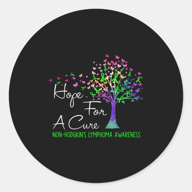 Hope For A Cure Non-hodgkins Lymphoma Awareness Tr Classic Round Sticker (Front)