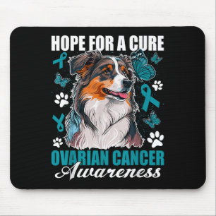Hope For A Cure Ovarian Cancer Awareness Month Dog Mouse Pad
