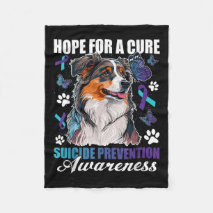 Hope For A Cure Suicide Prevention Awareness Dog & Fleece Blanket