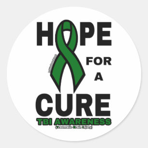 Hope For A Cure TBI Classic Round Sticker