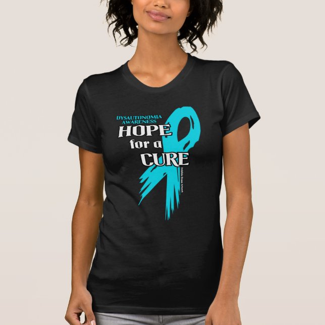 Hope for a Cure/Torn Ribbon...Dysautonomia T-Shirt (Front)