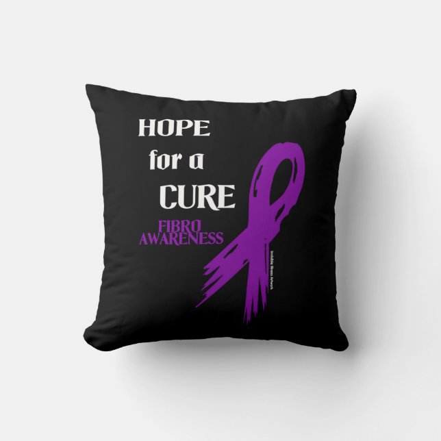 Hope for a Cure/Torn Ribbon...Fibro Cushion (Front)