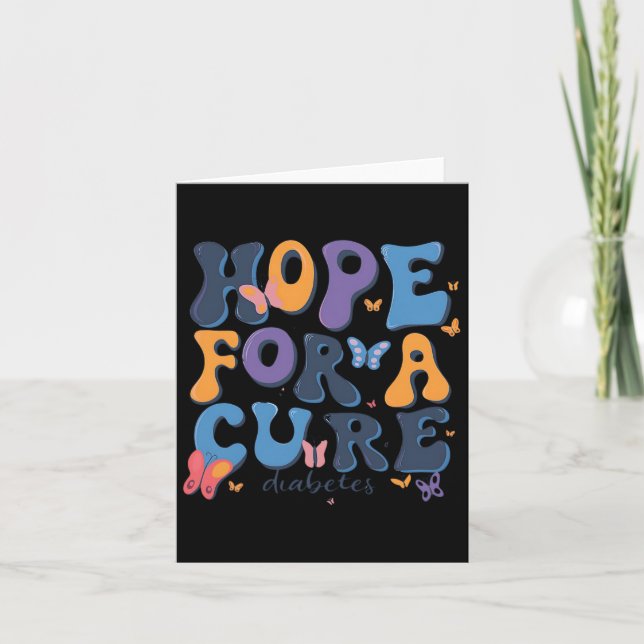 Hope For Cure Diabetes Awareness  Card (Front)