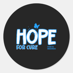 Hope For Cure Diabetes Awareness Classic Round Sticker