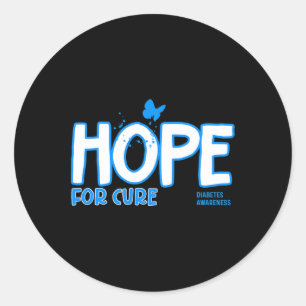 Hope for Cure Diabetes Awareness Classic Round Sticker