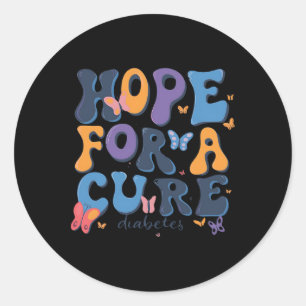 Hope For Cure Diabetes Awareness Classic Round Sticker