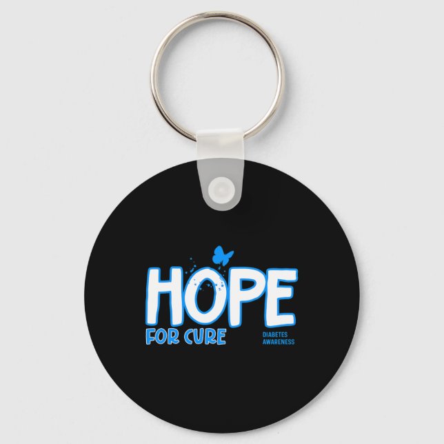 Hope for Cure Diabetes Awareness  Key Ring (Front)