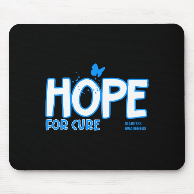 Hope For Cure Diabetes Awareness Performance Mouse Pad (Front)