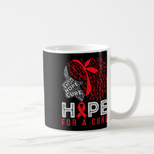 Hope For Cure Dragonfly Red Ribbon Messy Hair Hiv Coffee Mug