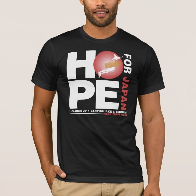 HOPE FOR JAPAN - HELP THEM HEAL (DARK) T-Shirt (Front)