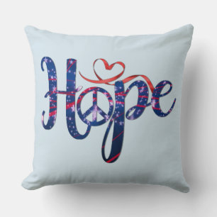 Hope For Peace Reversible Throw Pillow