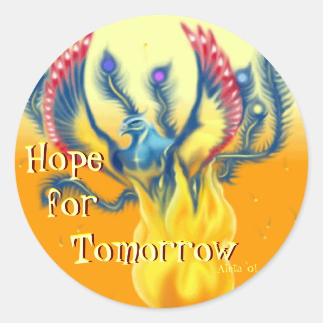 Hope for Tomorrow Classic Round Sticker (Front)