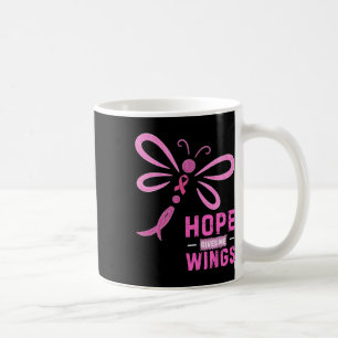 Hope Gives Me Wings Butterfly Breast Cancer Awaren Coffee Mug