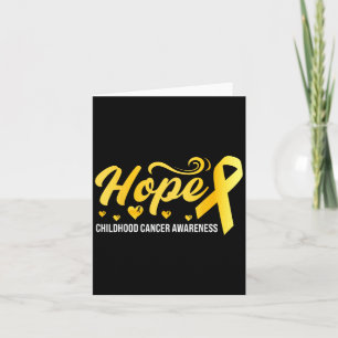Hope Gold Ribbon Support Childhood Cancer Awarenes Card