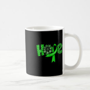 Hope Green Ribbon Leopard Sunflower Mental Health Coffee Mug
