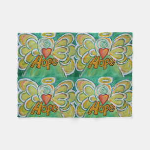 Hope Guardian Angel Art Custom Fleece Blanket