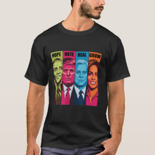Hope Hate Heal Grow Kamala Harris Proud Childless T-Shirt
